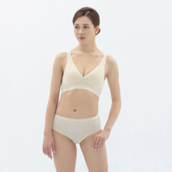 Alternative view of 【結帳現折111元】和諧生活有機棉無鋼圈胸罩｜原棉米白色