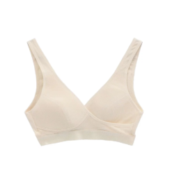 【結帳現折111元】和諧生活有機棉無鋼圈胸罩｜原棉米白色