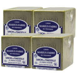 【經典暢銷組85折】法鉑Marius Fabre身體清潔組-橄欖油馬賽皂600g * 4入(加贈切皂器)