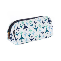 【絕版出清特賣】加拿大Keep Leaf有機棉防水三角立體化妝包(快樂飛行)